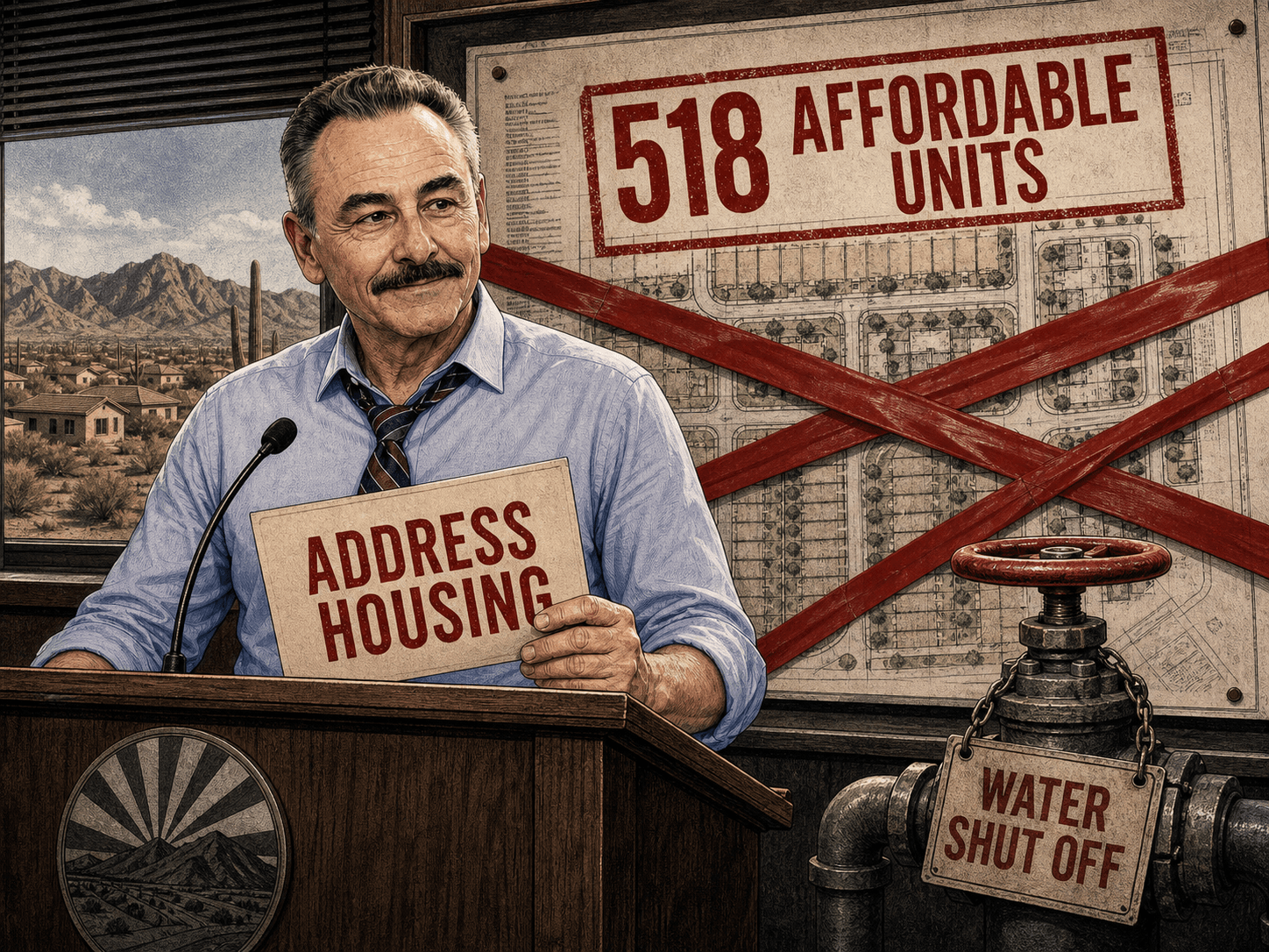 Talks housing affordability. Helped block 518 affordable units.